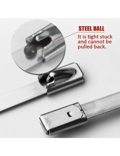 CABLE TIE 7.9 x 400 MM STAINLESS STEEL