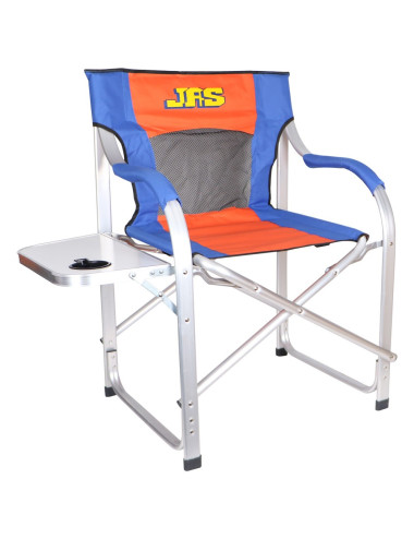 50A BLUE/ORANGE كرسي بحر برتقالي + ازرق مع شبك و طاولة