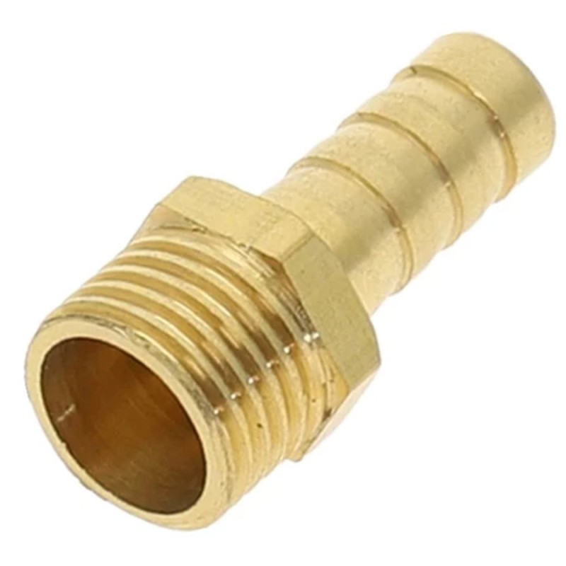 BRASS HOSE NIPPLE M 1/2" 8 MM