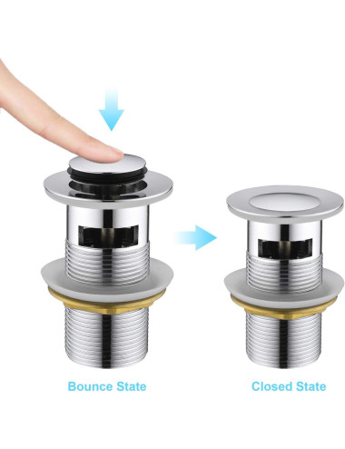 STEEL SINK PLUG AUTOMATIC 1.1/4"