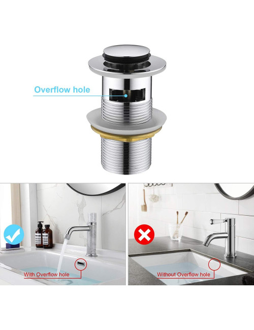 STEEL SINK PLUG AUTOMATIC 1.1/4"