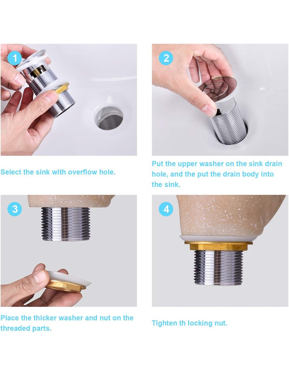 STEEL SINK PLUG AUTOMATIC 1.1/4"