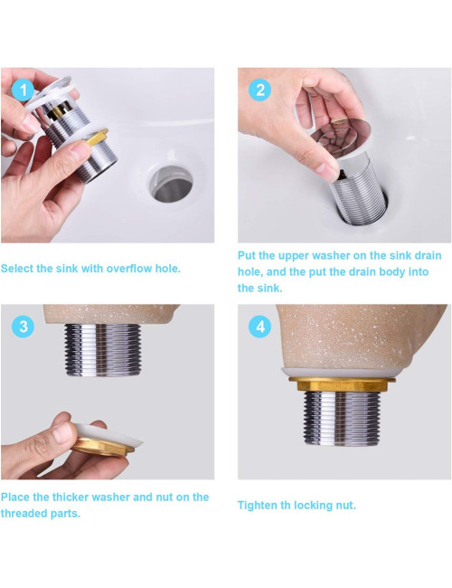 STEEL SINK PLUG AUTOMATIC 1.1/4"