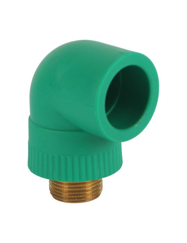 PVC ELBOW FEMALE THREADED 1" X 1/2" GREEN