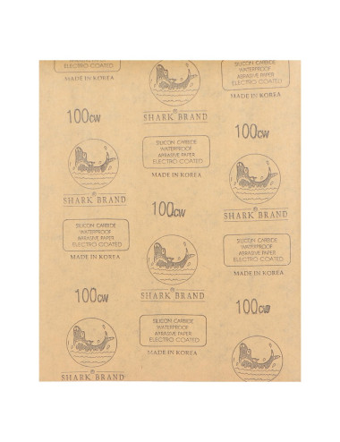 ABRASIVE PAPER WATER PROOF 9" x 11" 100 GRIT