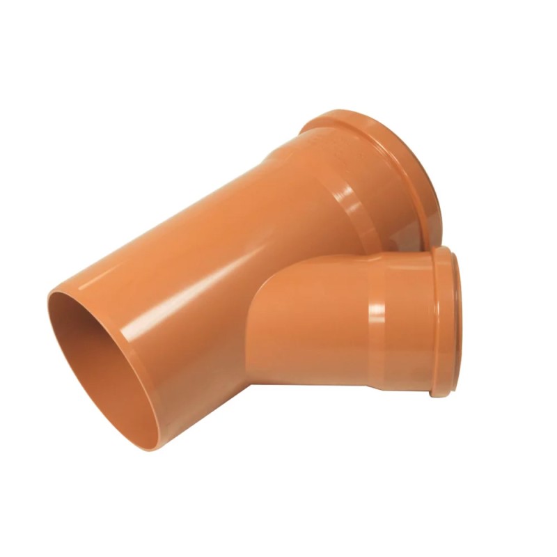 PVC TEE.Y 6 X 4 WITH RUBBER