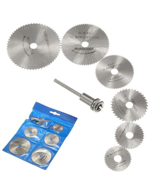MINI SAW BLADE WHITE 7PC HANGING BAG PACKING