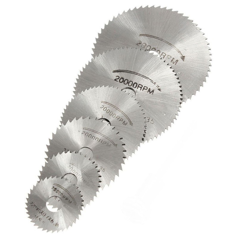 MINI SAW BLADE WHITE 7PC HANGING BAG PACKING