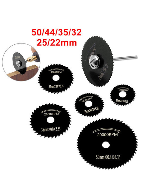 MINI SAW BLADE BLACK 7PC HANGING BAG PACKING