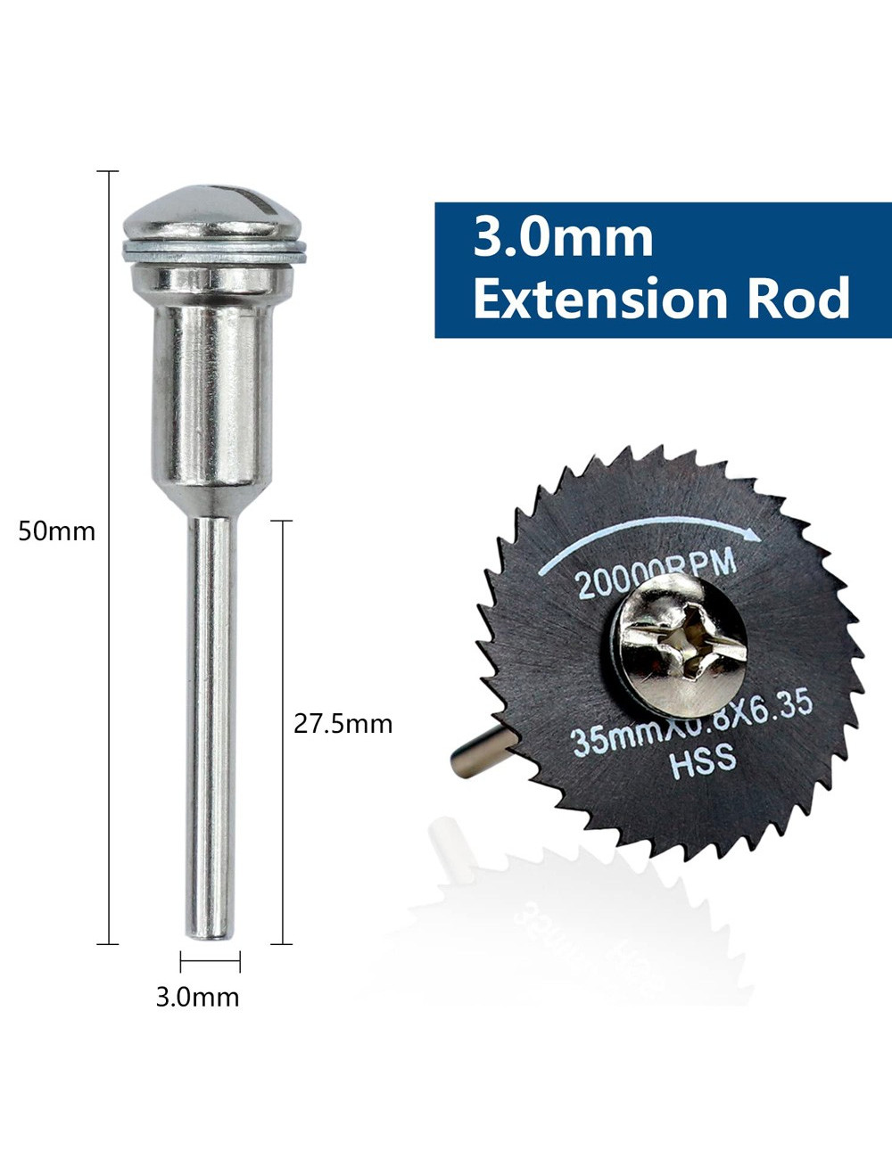 MINI SAW BLADE BLACK 6PC SET BLISTER PACKING