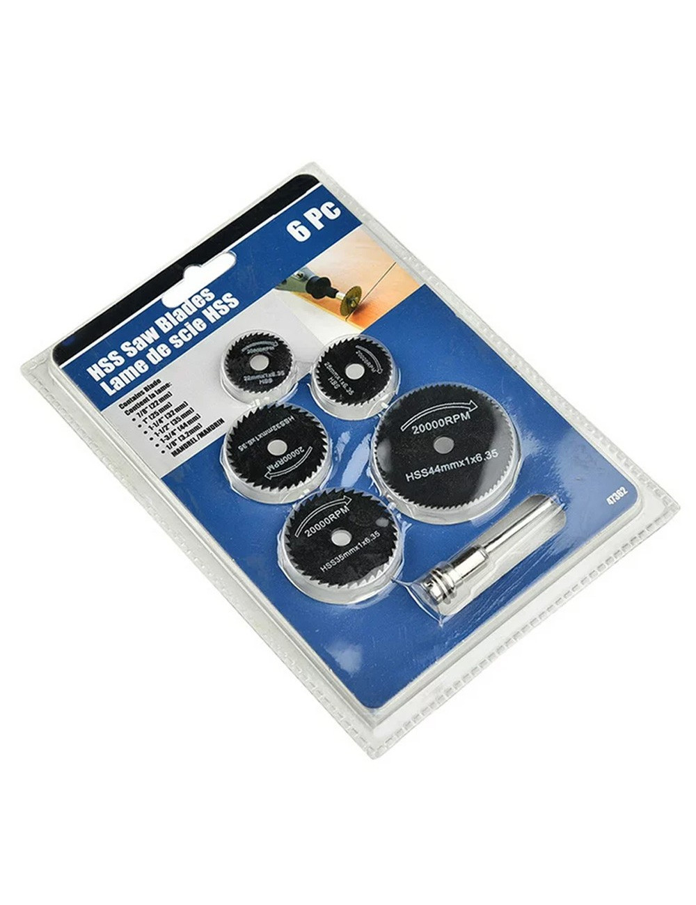 MINI SAW BLADE BLACK 6PC SET BLISTER PACKING