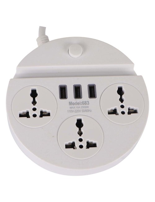 21173 -250CW 3USB +موزع كهرباء 3 سوكت