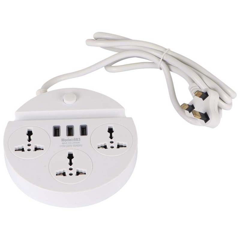 21173 -250CW 3USB +موزع كهرباء 3 سوكت