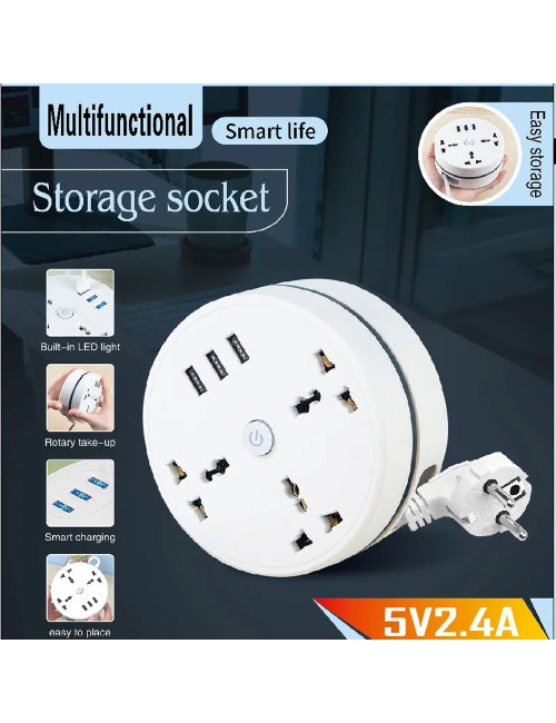 21173 -250CW 3USB + 3 socket outlet