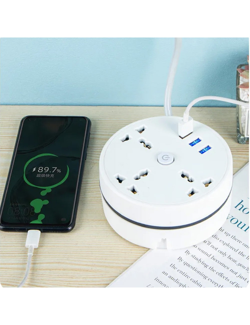 21173 -250CW 3USB + 3 socket outlet