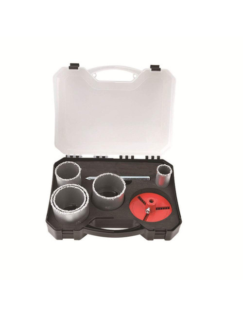 MB 80 CARBIDE HOLESAW SET RED CASE 7 PCS/SET
