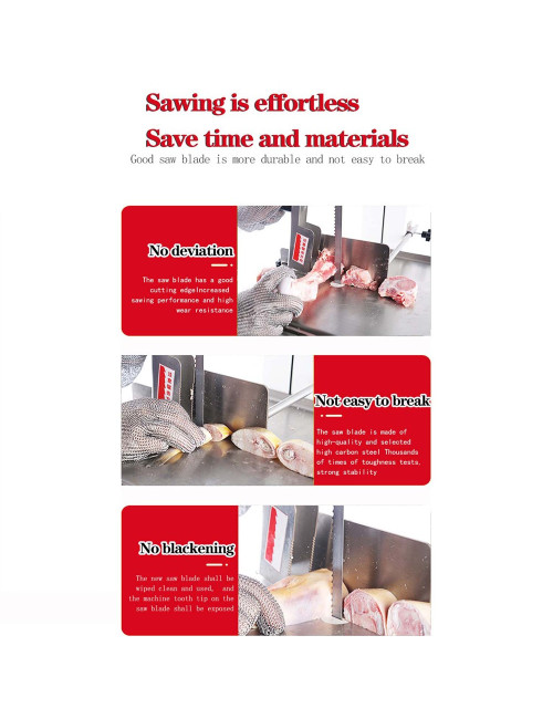 MEAT CUTTING MACHINE SAW BLADE LENGTH 1650MM