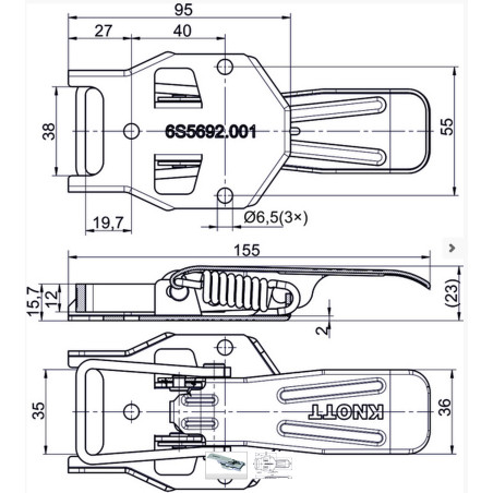 Fastner With Spring Cath 6S5692.001 - CHN