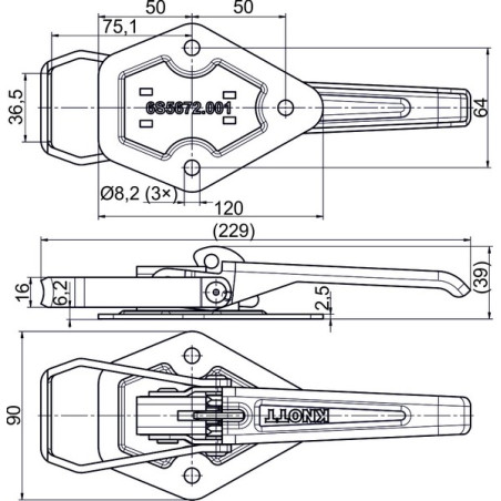 Fastner With Spring Catch RLLK11-0101 - CHN