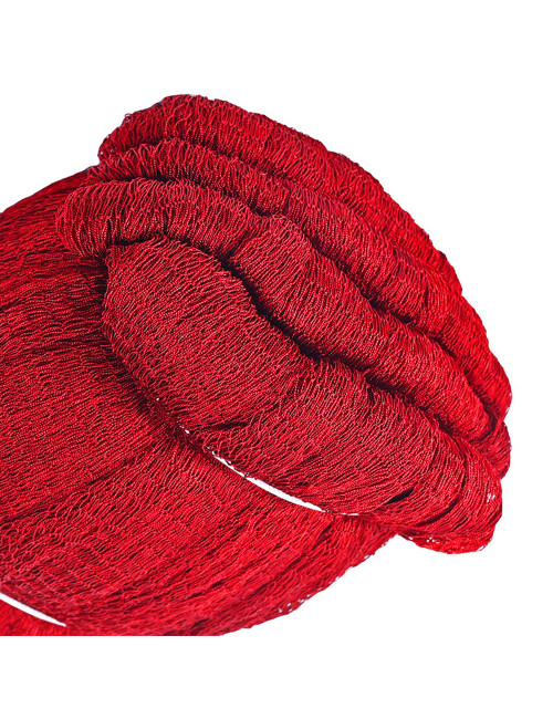 NYLON DECORATION NET 210D/15PLY 1-1/4" 80MD X 100FT RED