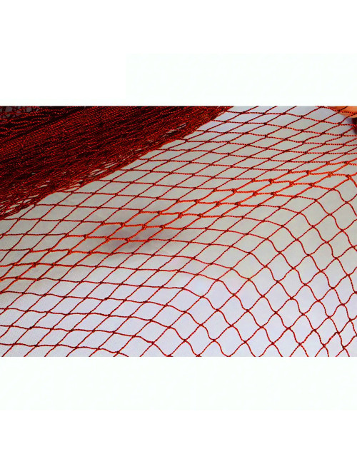 NYLON DECORATION NET 210D/15PLY 1" 80MD X 100FT RED