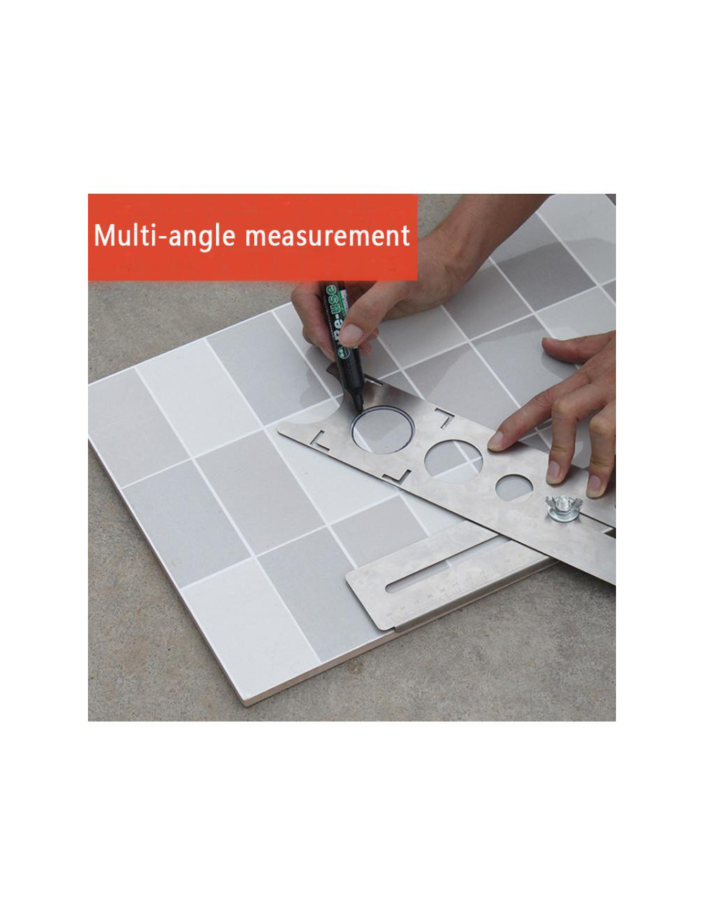 MULTI-FUNCTION MEASURING RULER SILVER WITH 1 HEAD