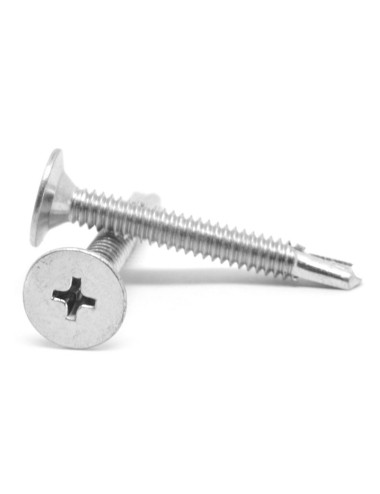 برغي جيبسون بورد ابيض راس مدور سن ريشة 3/4"×8 TWN