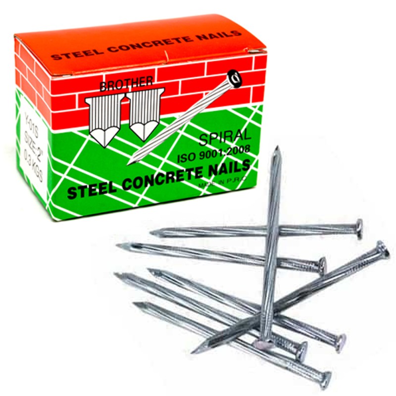 STEEL CONCRETE NAIL WHITE 3"