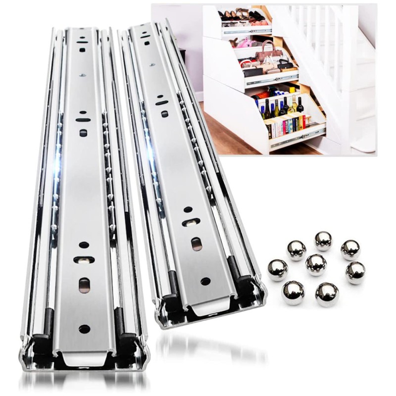 GALV. WARDROBE DOOR RUNNER TRACK WITH SAFETY 45 CM