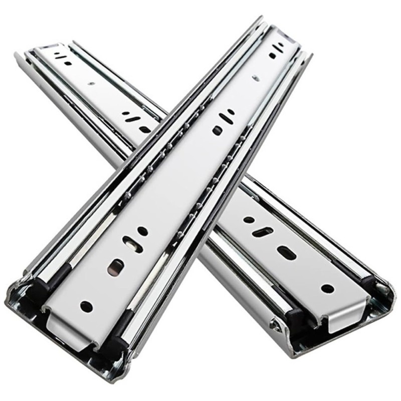 GALV. WARDROBE DOOR RUNNER TRACK WITH SAFETY 45 CM