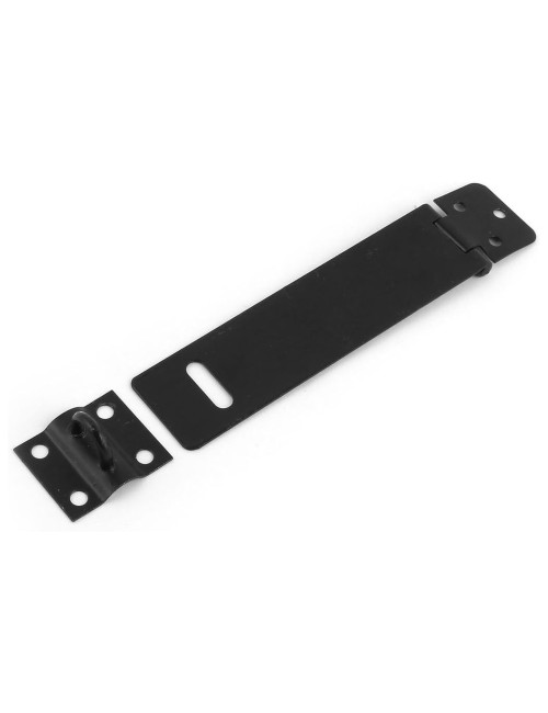 STAINLESS STEEL PAD LOCK DOOR LATCH BLACK 6"
