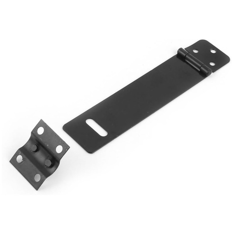 STAINLESS STEEL PAD LOCK DOOR LATCH BLACK 6"