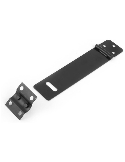 STAINLESS STEEL PAD LOCK DOOR LATCH BLACK 6"