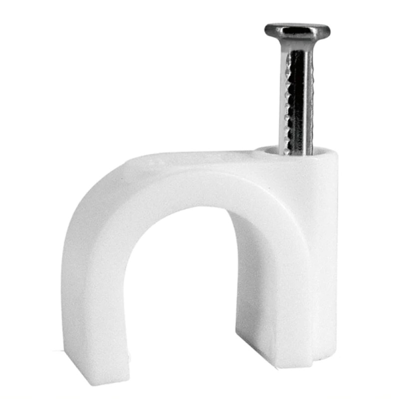 PLASTIC WIRE CLIPS WHITE 9 MM