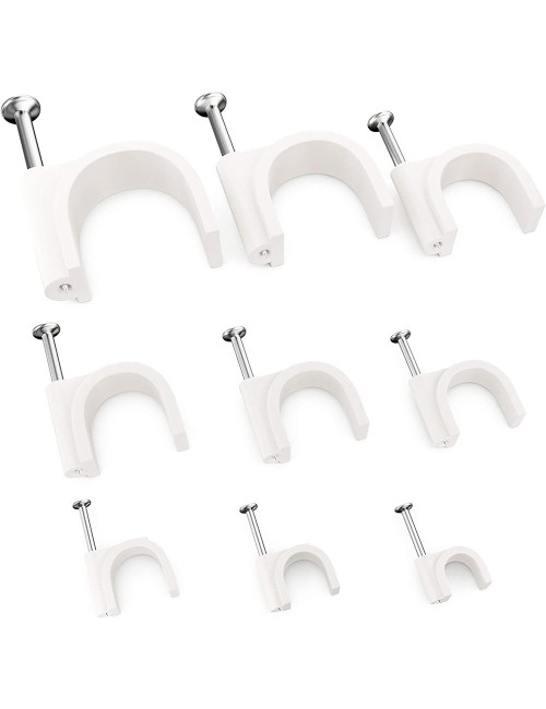 PLASTIC WIRE CLIP WHITE 14 MM