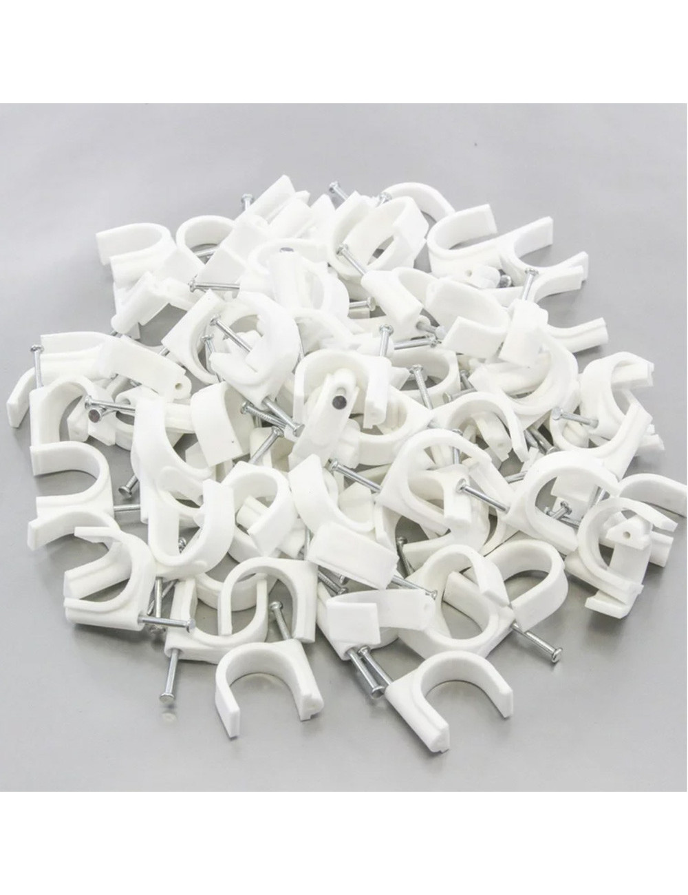 PLASTIC WIRE CLIP WHITE 22 MM
