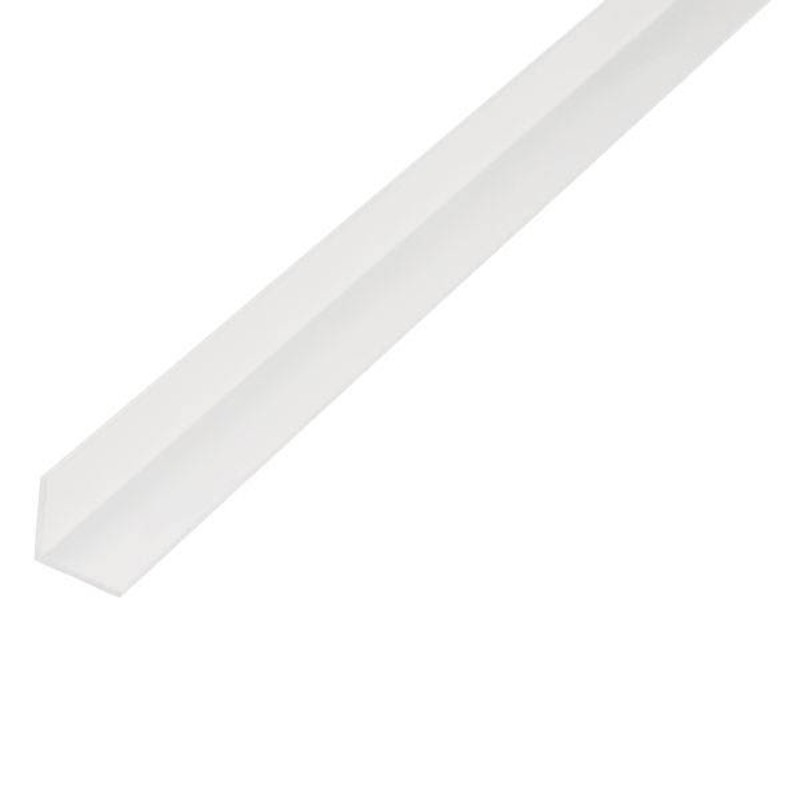 ALUMINIUM ANGLE TRIM WHITE 20 X 20 MM X 3 MTR