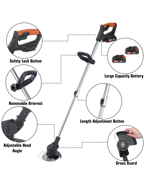 D-188VF CORDLESS BRUSH CUTTER WITH WHEEL