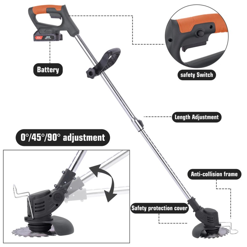 D-188VF CORDLESS BRUSH CUTTER WITH WHEEL