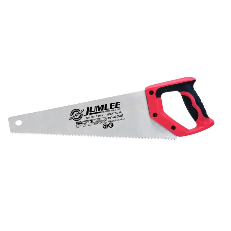 JUMLEE 1734-16 WOOD HAND SAW BLUE PLASTIC HANDLE 16"