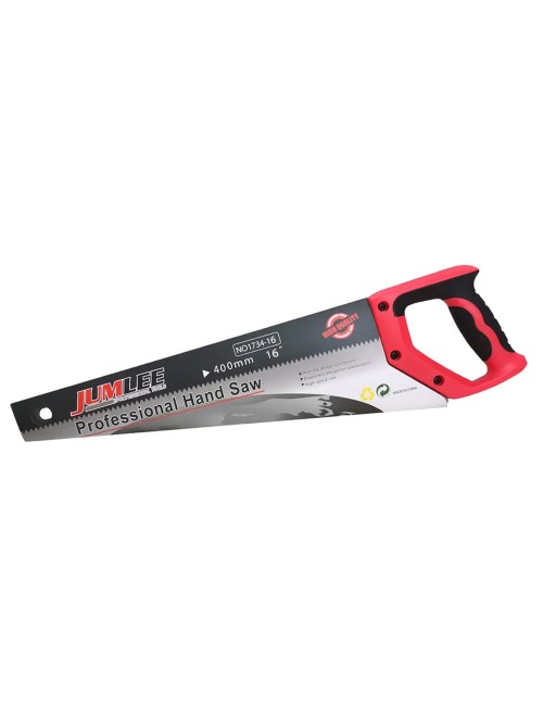 JUMLEE 1734-16 WOOD HAND SAW BLUE PLASTIC HANDLE 16"