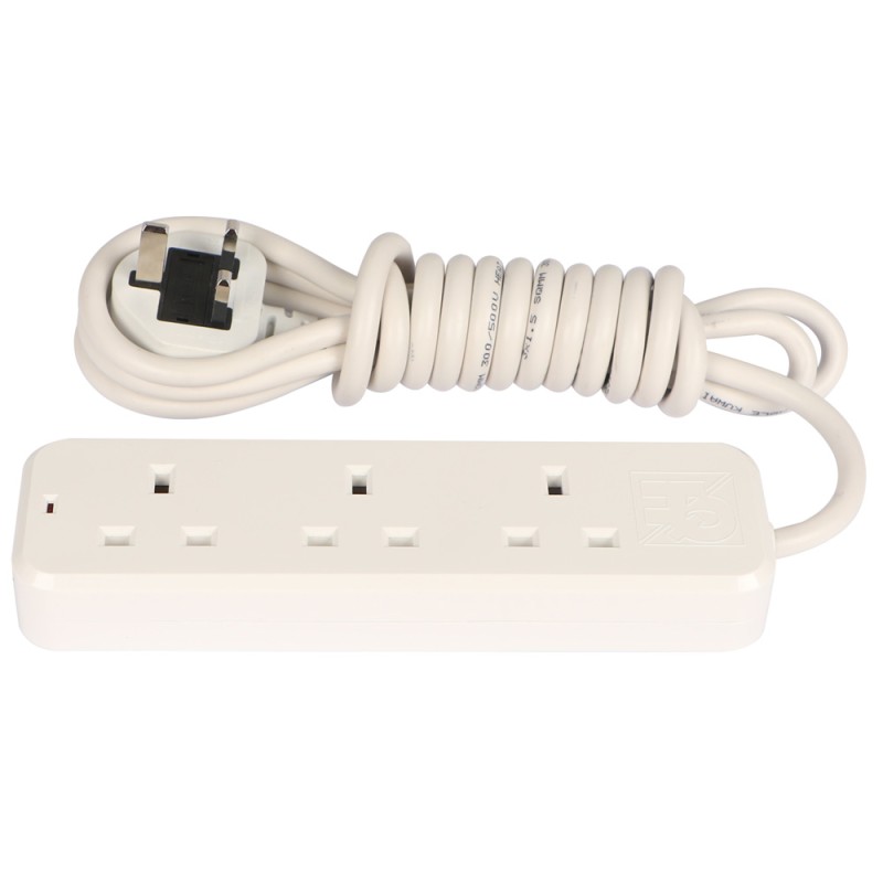 VOLT موزع كهرباء 3 فتحة × 3 متر ابيض