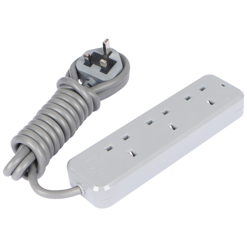 VOLT موزع كهرباء 3 فتحة × 3 متر اسود / رمادي