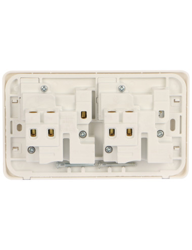 VOLT DOUBLE SOCKET WHITE 13 AMP