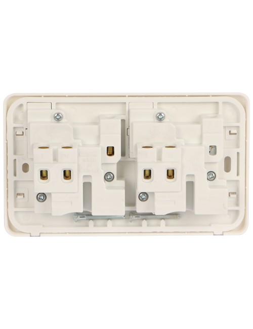 VOLT DOUBLE SOCKET WHITE 13 AMP