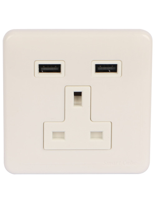 بلاك مفرد ابيض سمارت 13 امبير مع VOLT USB