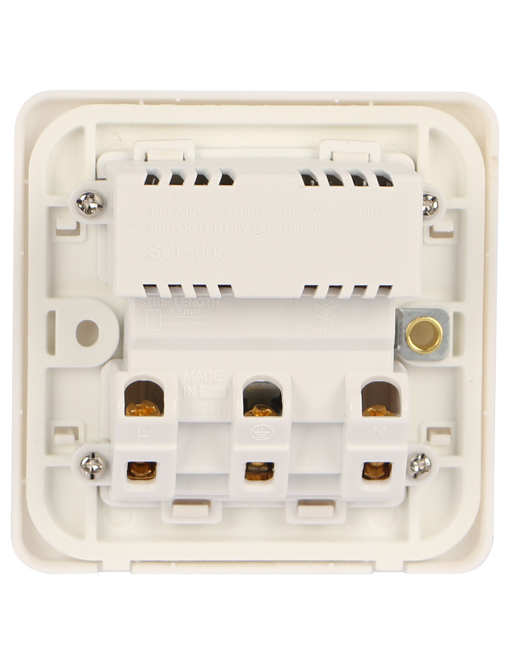 بلاك مفرد ابيض سمارت 13 امبير مع VOLT USB