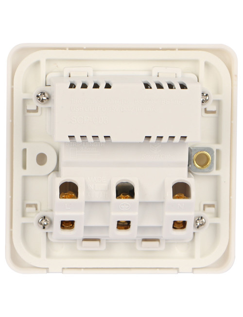 VOLT SMART SOCKET WHITE 13AMP WITH USB
