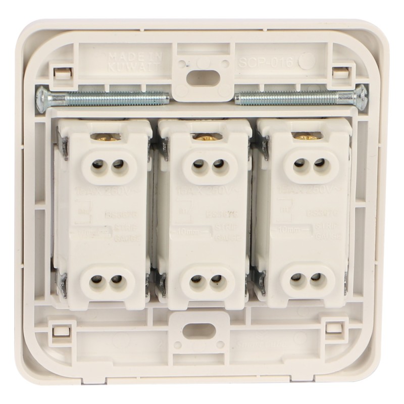 سويتش ثلاثي ابيض 3 VOLT