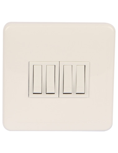 سويتش رباعي ابيض 4 VOLT